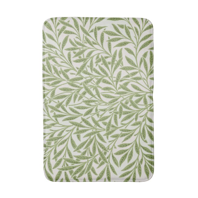 Pattern of green leafy branches  bath mat (Front Vertical)