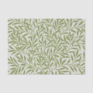 Pattern of green leafy branches tissue paper