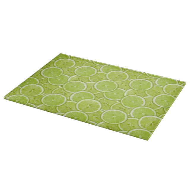 Pattern Of Green Lime Slices Cutting Board (Corner)