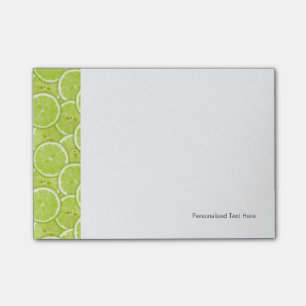 Pattern Of Green Lime Slices Post-it Notes