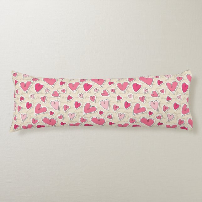 Pattern of Hearts Body Cushion (Front)