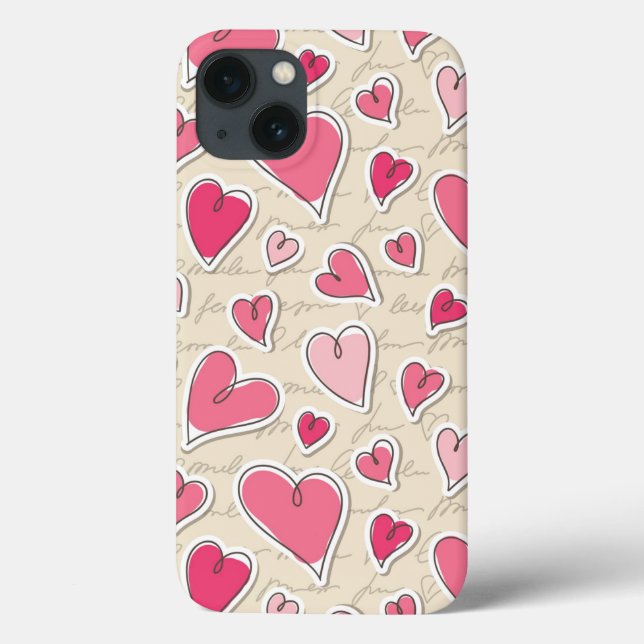 Pattern of Hearts Case-Mate iPhone Case (Back)