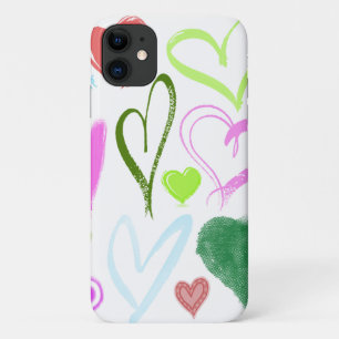 Pattern Of Hearts, Colourful Hearts, Hearts Patter iPhone 11 Case