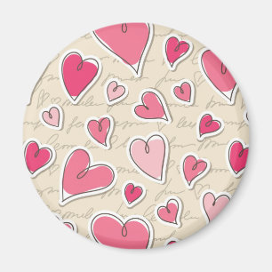 Pattern of Hearts Magnet