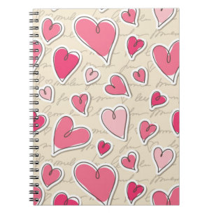 Pattern of Hearts Notebook