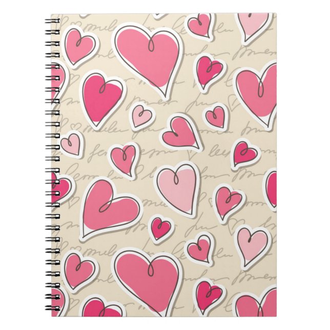 Pattern of Hearts Notebook (Front)
