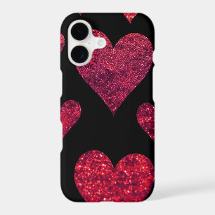 Pattern Of Hearts, Red Hearts, Glitter Hearts