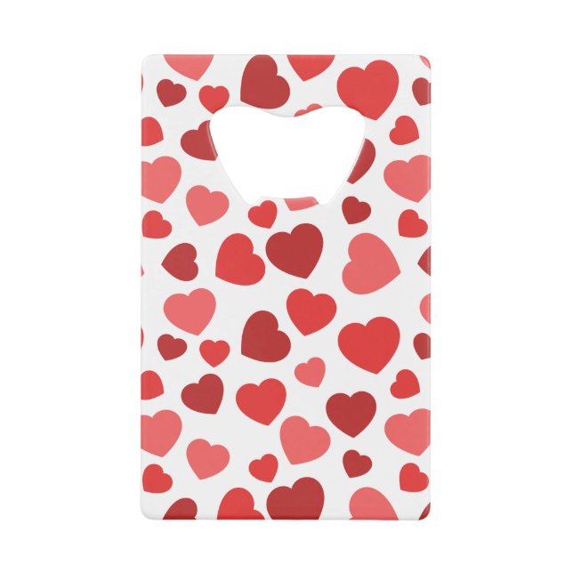 Pattern Of Hearts, Red Hearts, Hearts Pattern (Front)