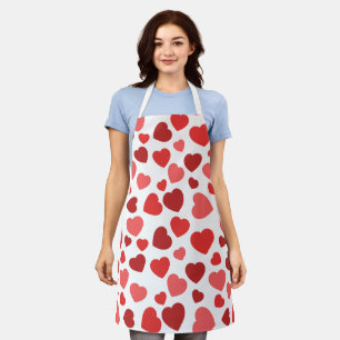 Pattern Of Hearts, Red Hearts, Hearts Pattern Apron