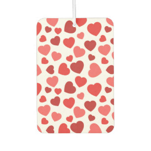 Pattern Of Hearts, Red Hearts, Hearts Pattern Car Air Freshener