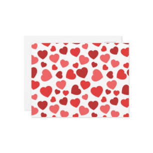Pattern Of Hearts, Red Hearts, Hearts Pattern Postcard