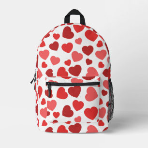 Pattern Of Hearts, Red Hearts, Hearts Pattern Printed Backpack