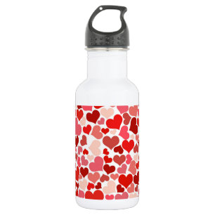 Pattern Of Hearts, Red Hearts, Love 532 Ml Water Bottle