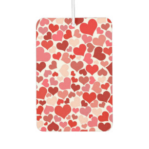 Pattern Of Hearts, Red Hearts, Love Car Air Freshener