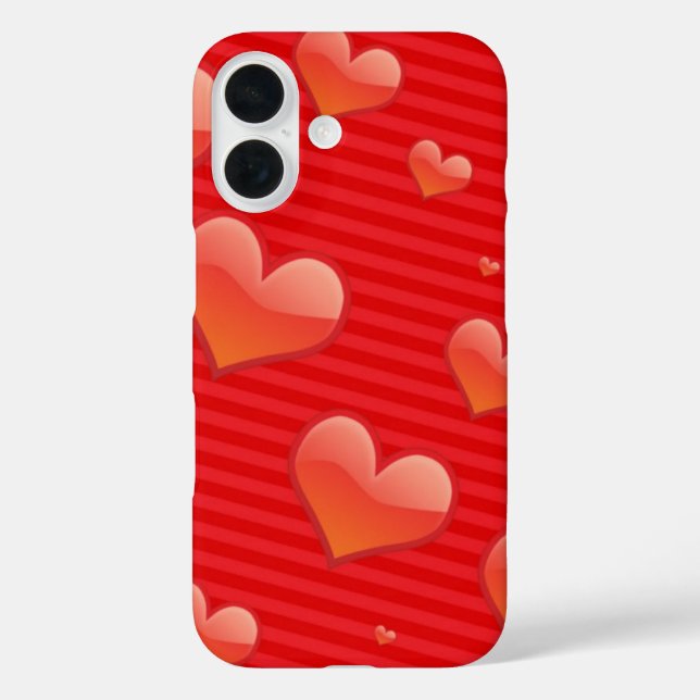 Pattern Of Hearts, Red Hearts, Love Case-Mate iPhone Case (Back)