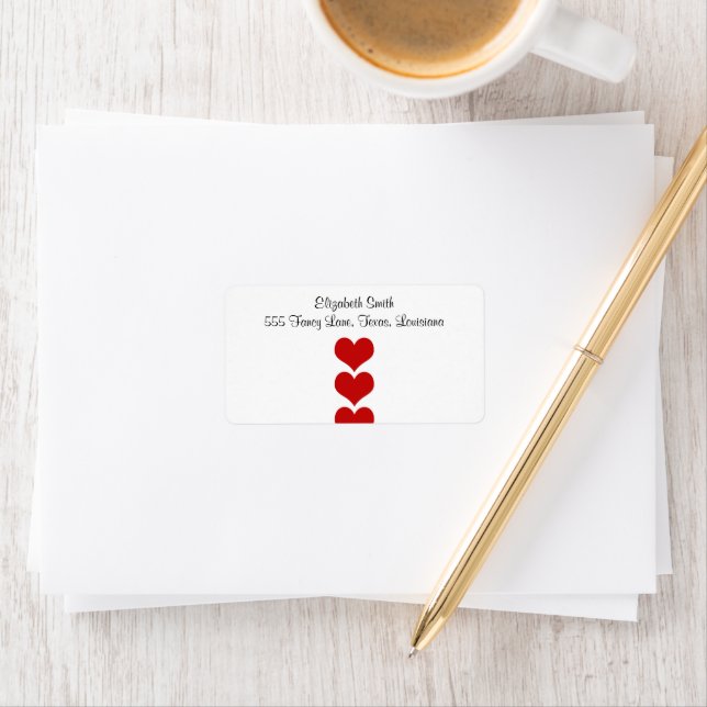 Pattern Of Hearts, Red Hearts, Love Label (Insitu)