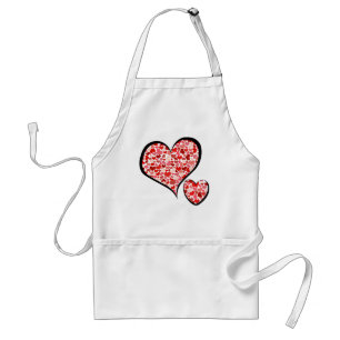 Pattern Of Hearts, Red Hearts, Love Standard Apron