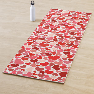 Pattern Of Hearts, Red Hearts, Love Yoga Mat