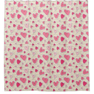 Pattern of Hearts Shower Curtain