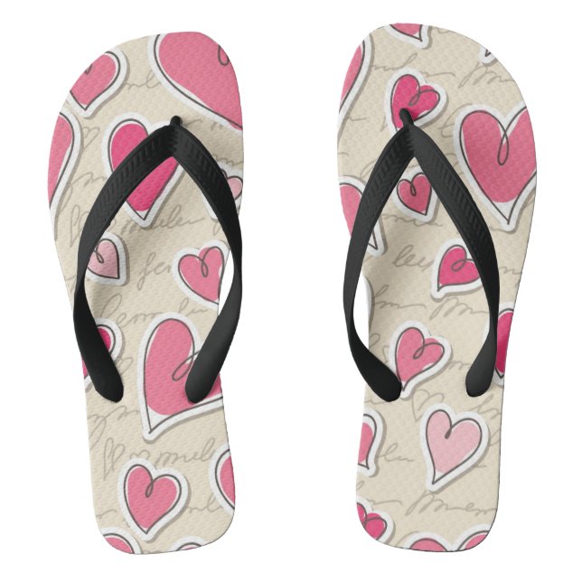 Pattern of Hearts Thongs (Footbed)