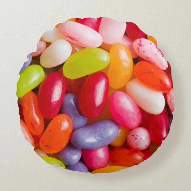 Pattern of jelly beans round cushion (Front)