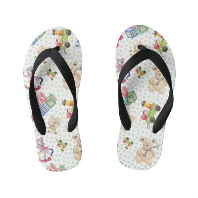 Pattern of kid's toys thongs (Footbed)