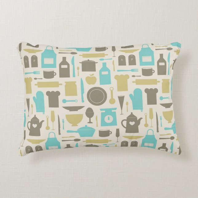 Pattern Of Kitchen Tools Decorative Cushion (Front)