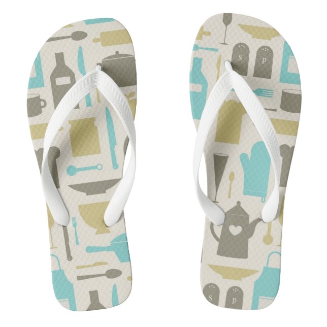 Pattern Of Kitchen Tools Thongs (Footbed)