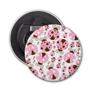 Pattern Of Ladybugs, Cute Ladybugs, Pink Ladybugs Bottle Opener