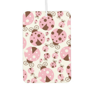 Pattern Of Ladybugs, Cute Ladybugs, Pink Ladybugs Car Air Freshener