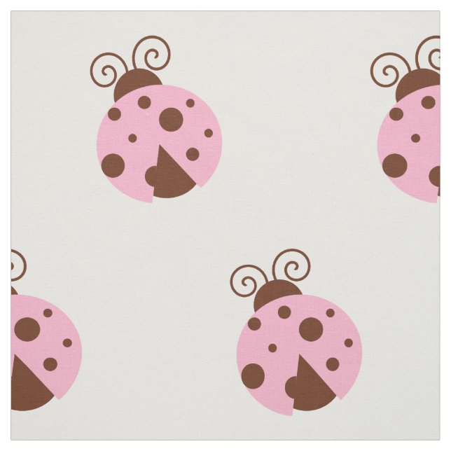 Pattern Of Ladybugs, Cute Ladybugs, Pink Ladybugs Fabric (Swatch)