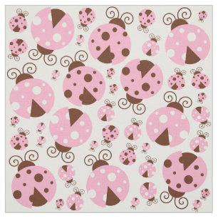 Pattern Of Ladybugs, Cute Ladybugs, Pink Ladybugs Fabric