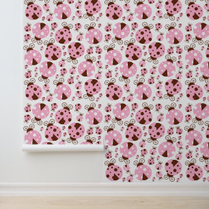 Pattern Of Ladybugs, Cute Ladybugs, Pink Ladybugs Wallpaper