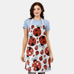 Pattern Of Ladybugs, Cute Ladybugs, Red Ladybugs Apron