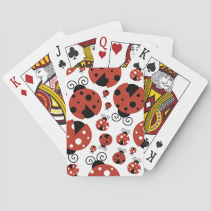 Pattern Of Ladybugs, Cute Ladybugs, Red Ladybugs Playing Cards
