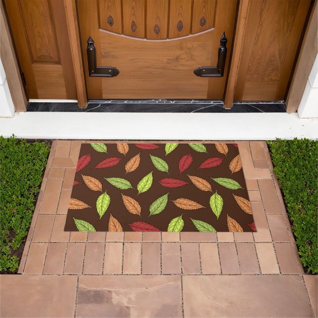Pattern Of Leaves, Colourful Leaves, Autumn Leaves Doormat (Outdoor)