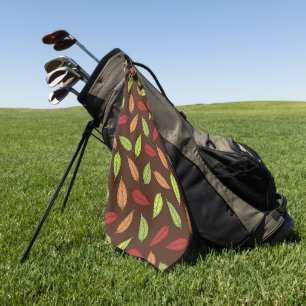 Pattern Of Leaves, Colourful Leaves, Autumn Leaves Golf Towel
