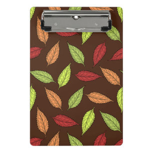 Pattern Of Leaves, Colourful Leaves, Autumn Leaves Mini Clipboard