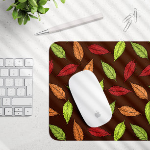 Pattern Of Leaves, Colourful Leaves, Autumn Leaves Mouse Pad
