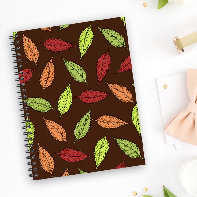 Pattern Of Leaves, Colourful Leaves, Autumn Leaves Notebook (Creator Uploaded)