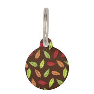 Pattern Of Leaves, Colourful Leaves, Autumn Leaves Pet Tag