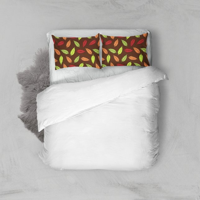 Pattern Of Leaves, Colourful Leaves, Autumn Leaves Pillowcase (Creator Uploaded)