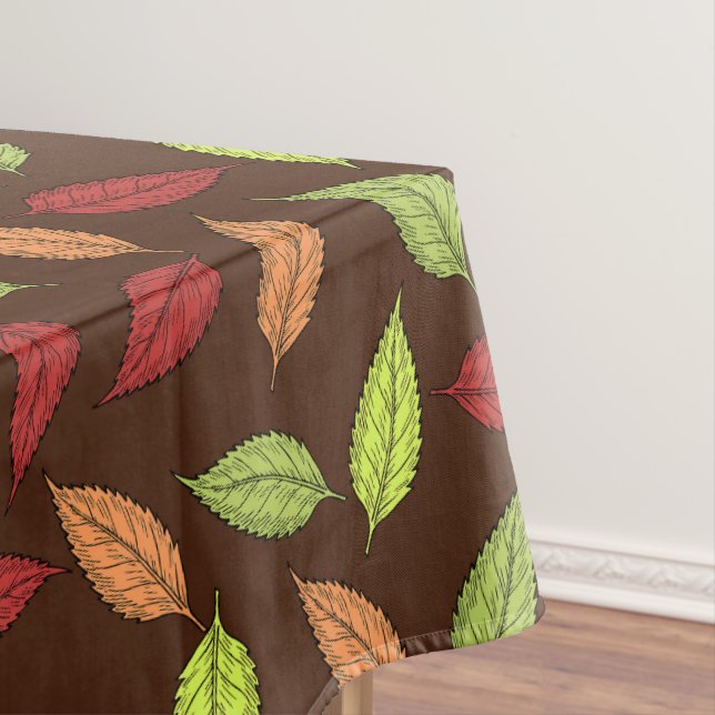 Pattern Of Leaves, Colourful Leaves, Autumn Leaves Tablecloth (In Situ)
