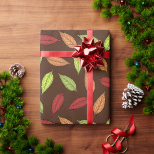 Pattern Of Leaves, Colourful Leaves, Autumn Leaves Wrapping Paper