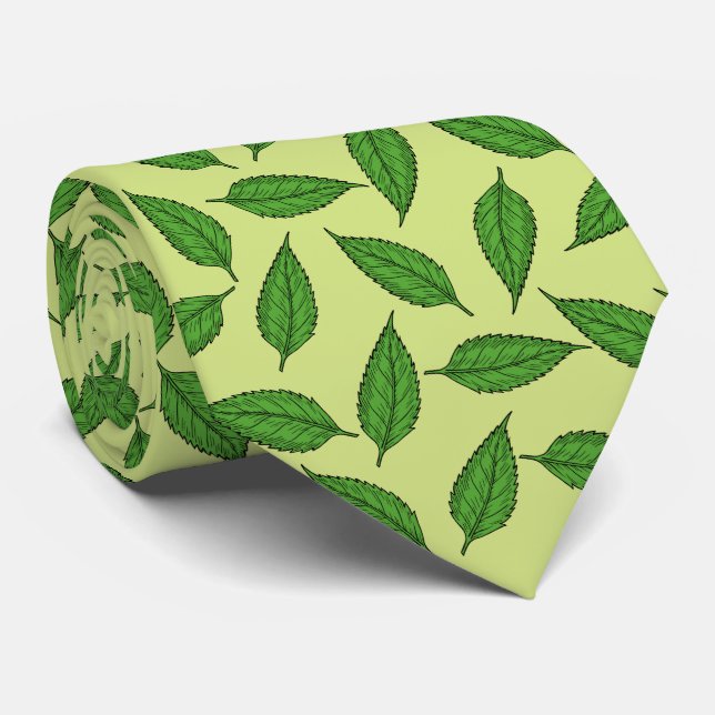 Pattern Of Leaves, Leaf Pattern, Spring Leaves Tie (Rolled)