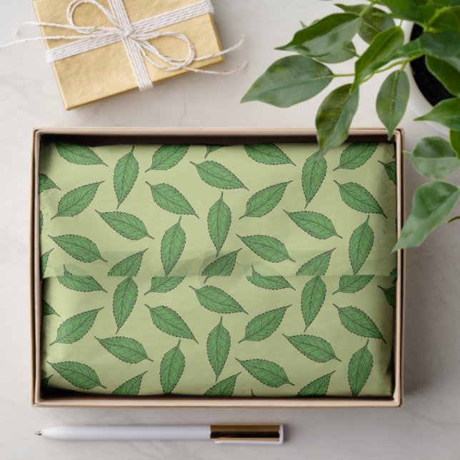 Pattern Of Leaves, Leaf Pattern, Spring Leaves Tissue Paper (Gift)
