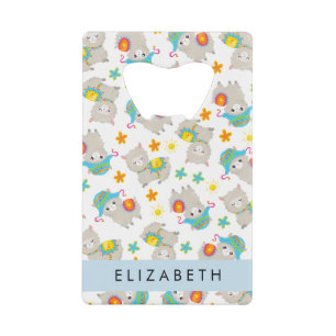 Pattern Of Llamas, Alpacas, Flowers, Your Name