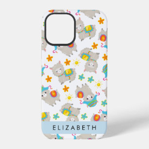 Pattern Of Llamas, Alpacas, Flowers, Your Name iPhone 12 Pro Case