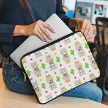 Pattern Of Llamas, Cute Llamas, Alpacas, Cactus Laptop Sleeve<br><div class="desc">Cute,  fun and adorable pattern with llamas,  alpacas,  stars and cactus. Modern and trendy gift,  perfect for the llama lover in your life.</div>