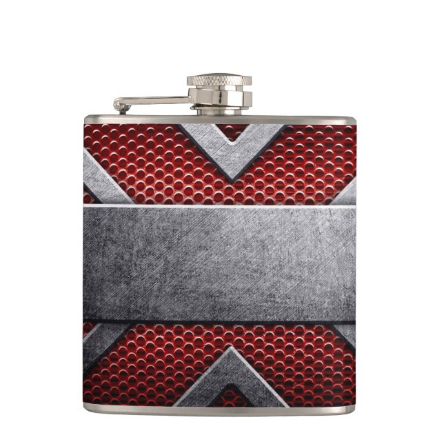 Pattern of metal plate hip flask (Front)